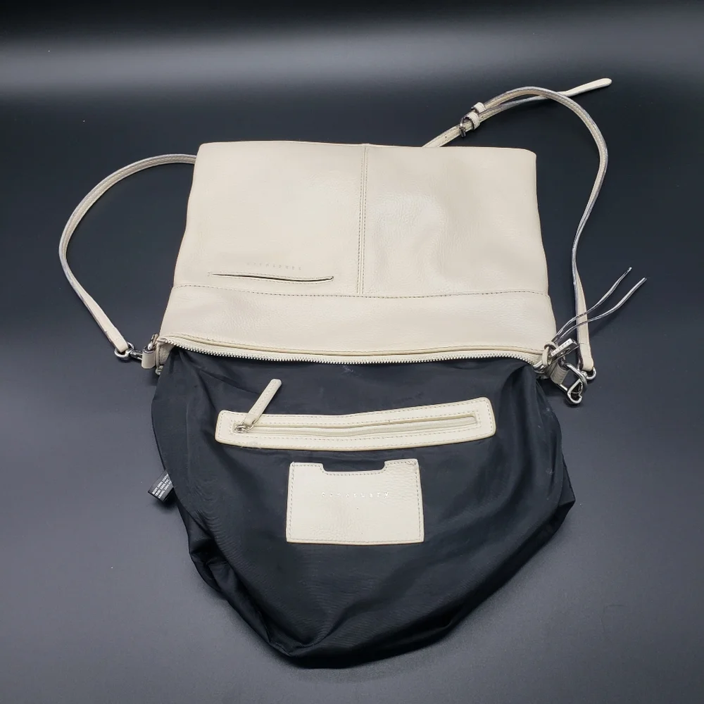Sanctuary | Manhattanville White/Cream Leather Crossbody Bag - Picture 6 of 10